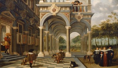 Skittle Players by Dirck van Delen